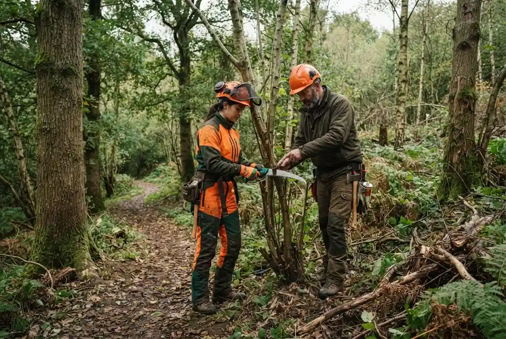 Forestry Commission Apprenticeships: UK Forestry Careers Forestry Commission apprenticeships providing practical forestry training in a UK woodland