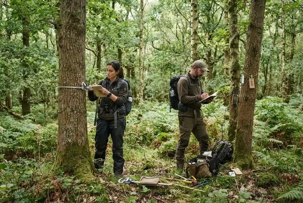 Research in Forestry: Science, Innovation & Woodland Research in forestry examining tree health and woodland conditions in the UK