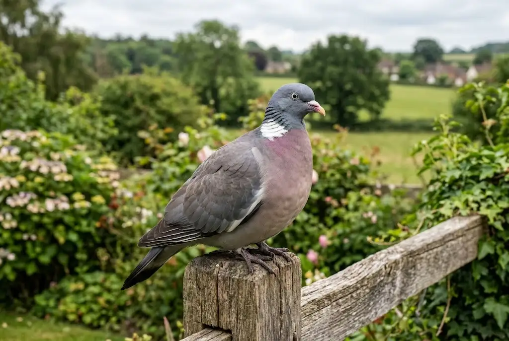 Woodpigeon Lifespan: How Long Do Wild Pigeons Live? Woodpigeon lifespan shown by a Woodpigeon in a UK garden